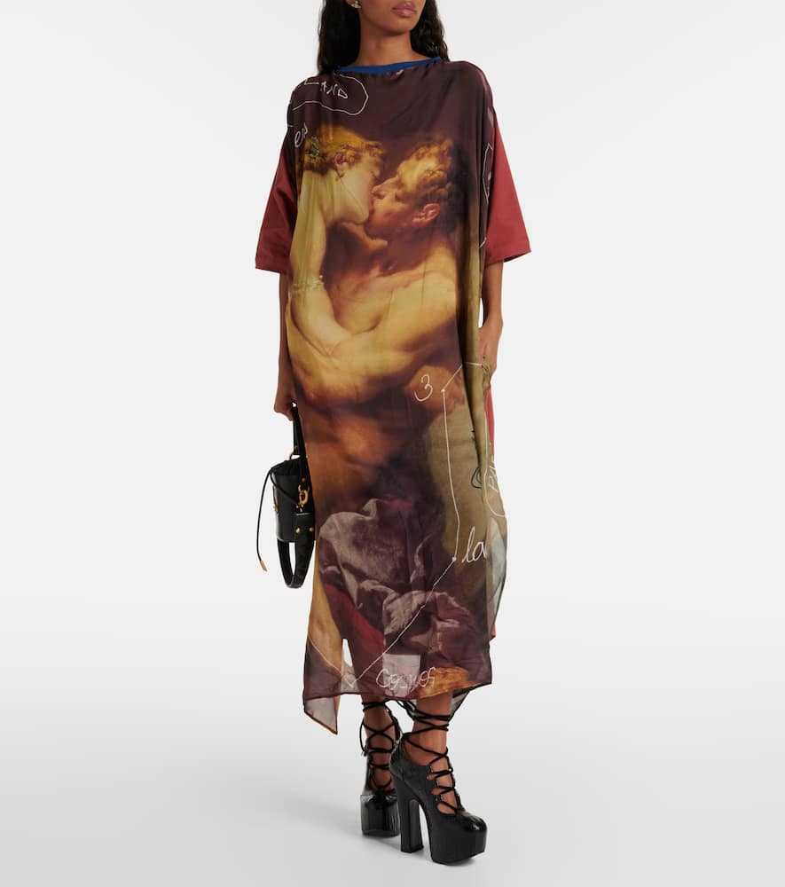 Kiss printed T-shirt dress