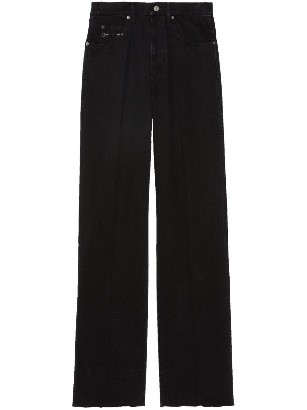 Horsebit straight-leg jeans - Black