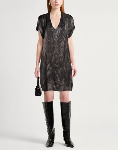 Woman Mini dress Charcoal Size 10 Viscose, Elastane