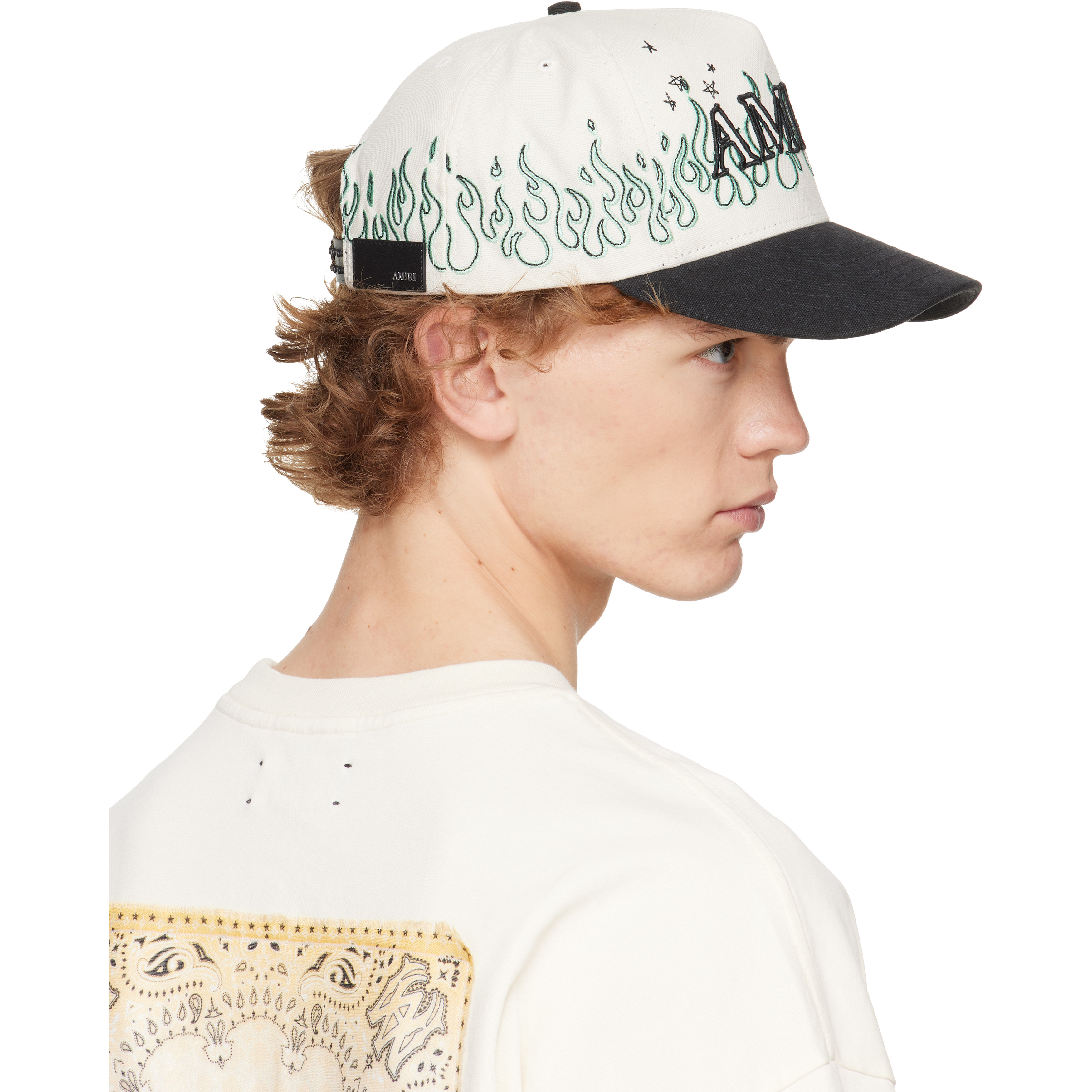 Off-White & Black Flames Baseball Cap