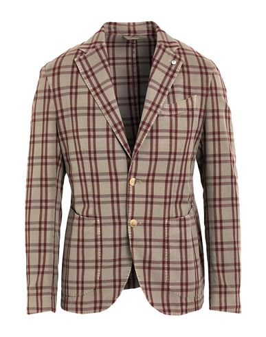 L. b.m. 1911 Man Blazer Taupe Size 42 Cotton, Linen, Silk
