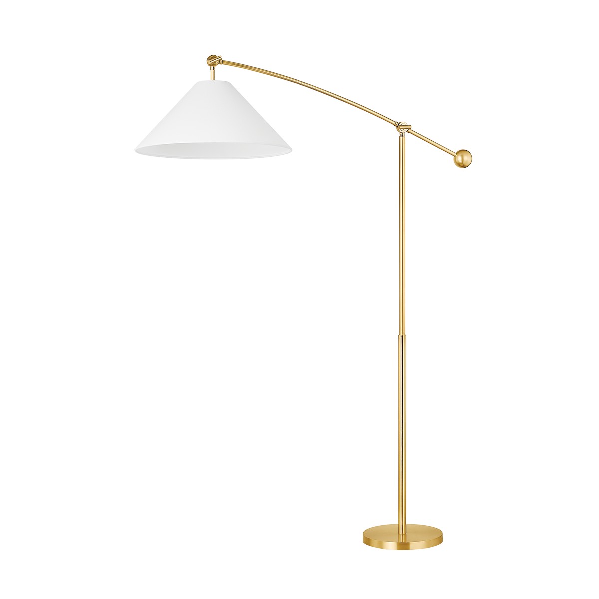 Aged Brass Floor Lamp from the Birdie Collection