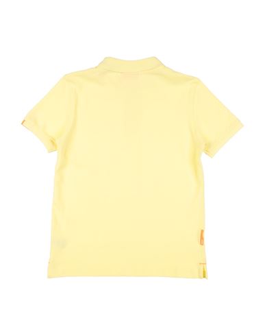 Man Polo shirt Yellow Size 16 Cotton, Elastane