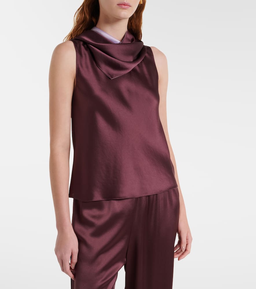 Barb draped satin top