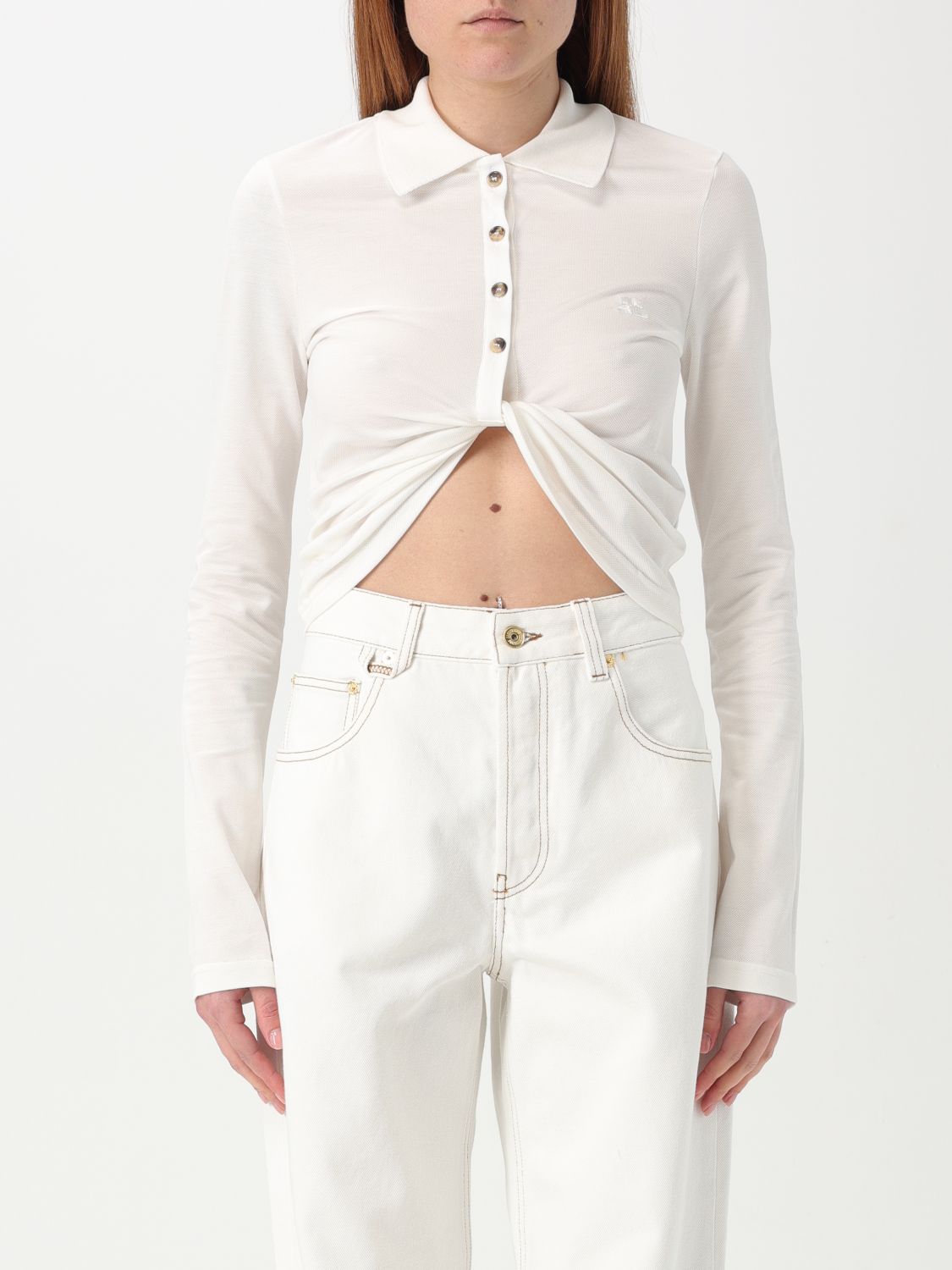 Polo Shirt COURRÈGES Woman color White