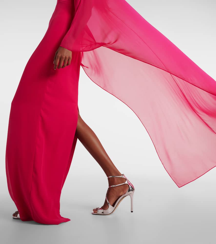 Roland Mouret Embellished silk chiffon gown