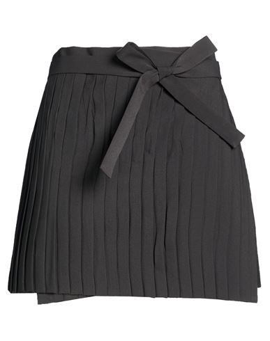 Woman Mini skirt Charcoal Size 10 Polyester