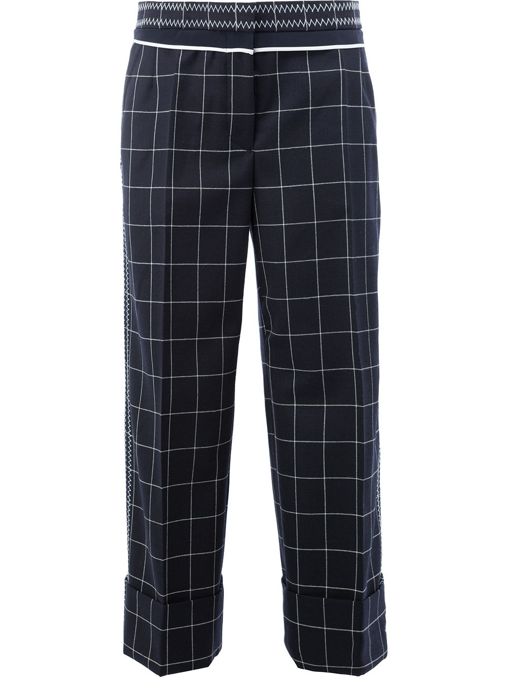 Checked tailored pants - Blue