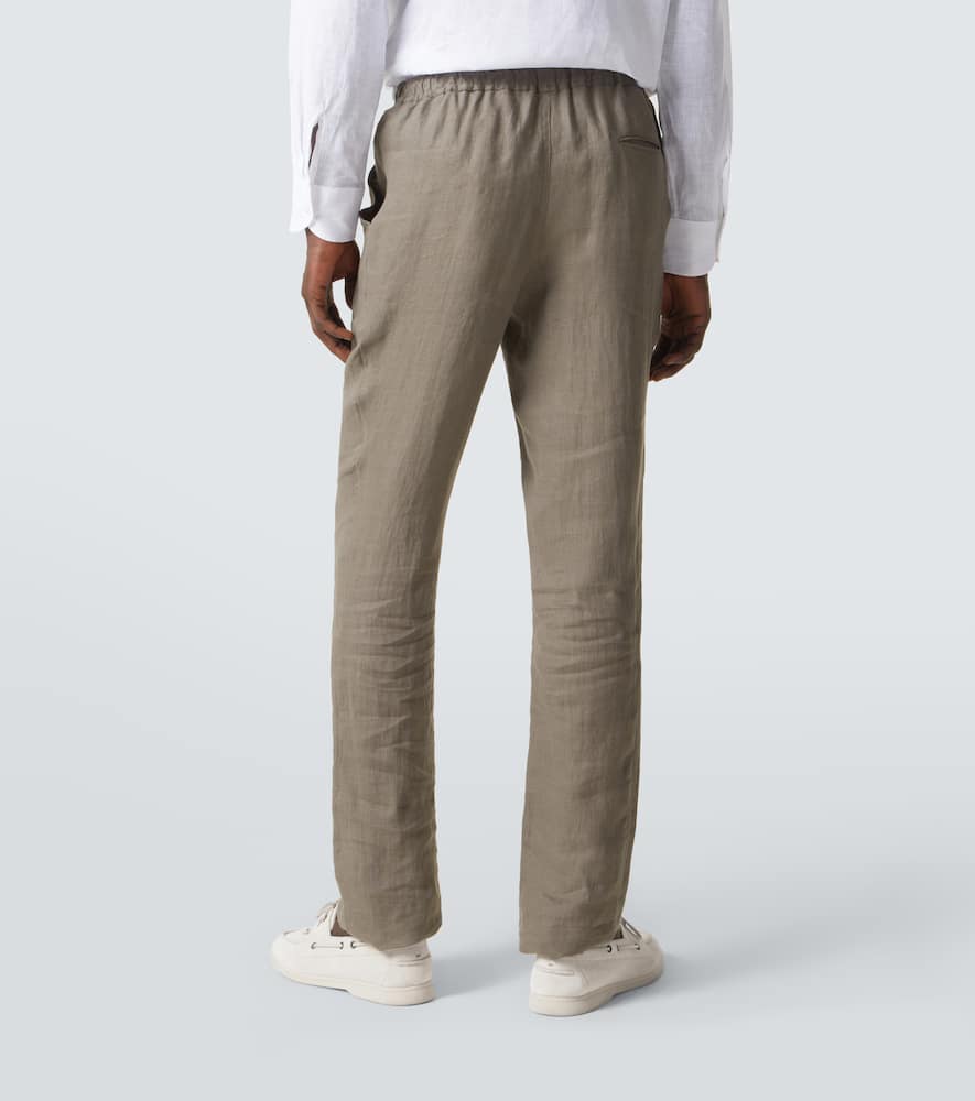 Linen slim pants