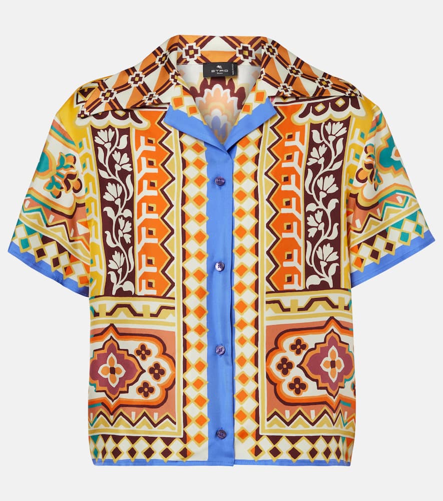 Printed silk shirt