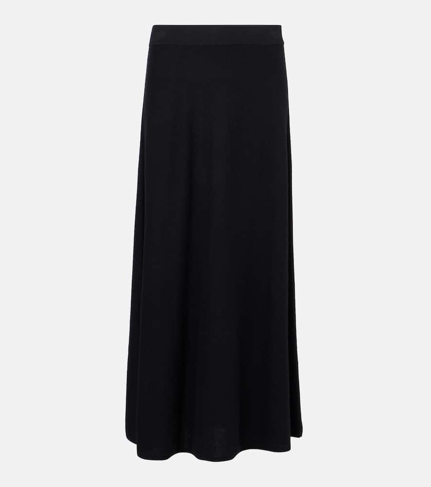 Torie high-rise cashmere maxi skirt