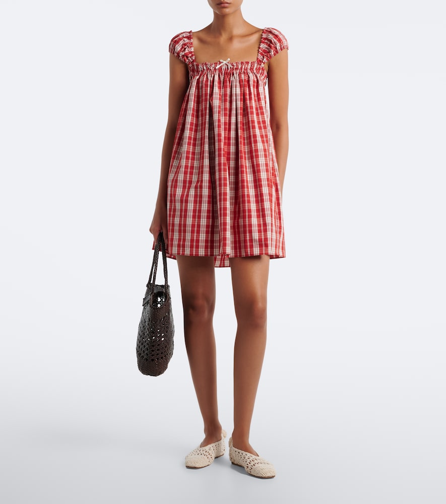 Belinha checked cotton minidress