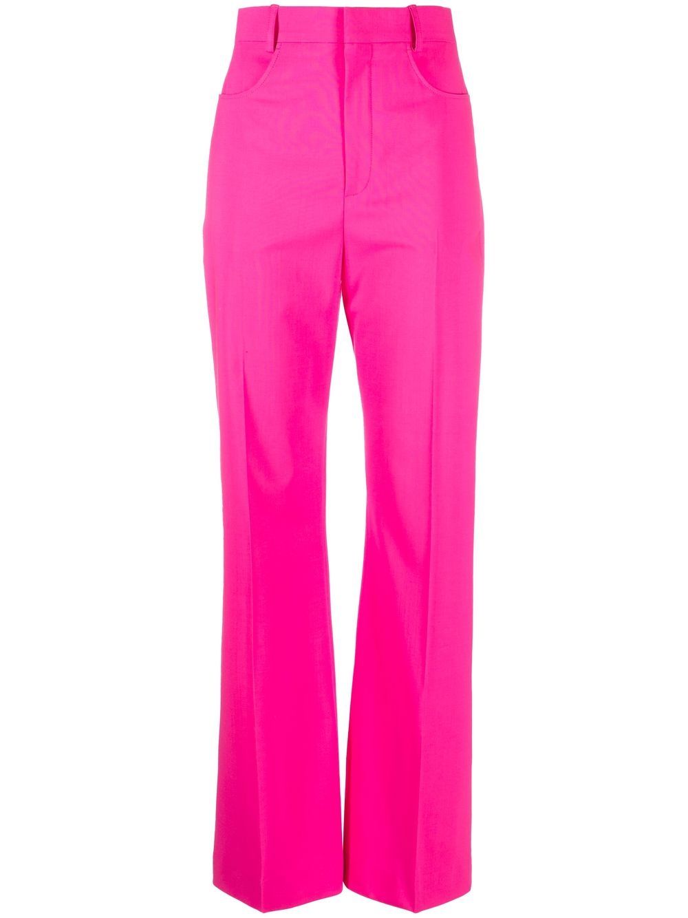 Sauge high-waisted flared trousers - Pink