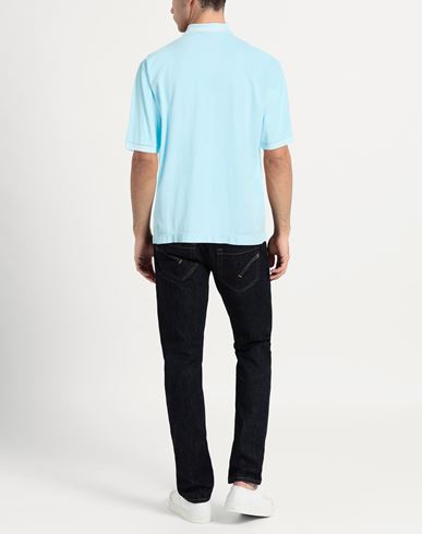 Man Polo shirt Sky blue Size XL Cotton, Elastane