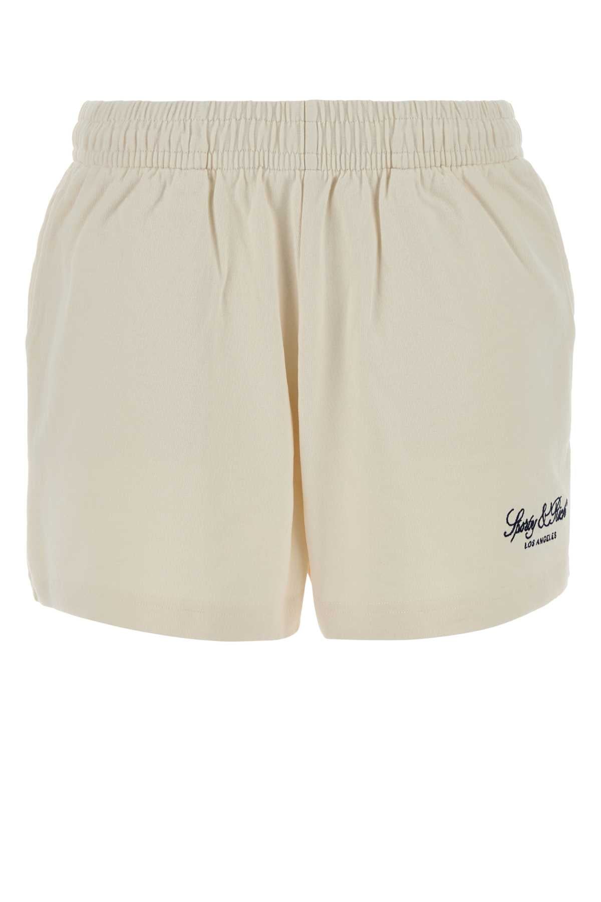 Embroidered Bermudas — Beige