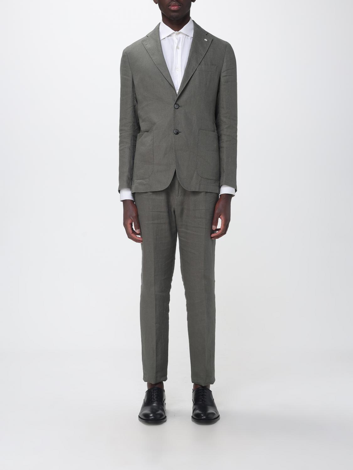 Suit Men color Green