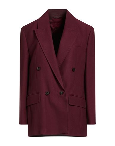 Stella Maxwell X Woman Blazer Burgundy Size 8 Wool, Viscose