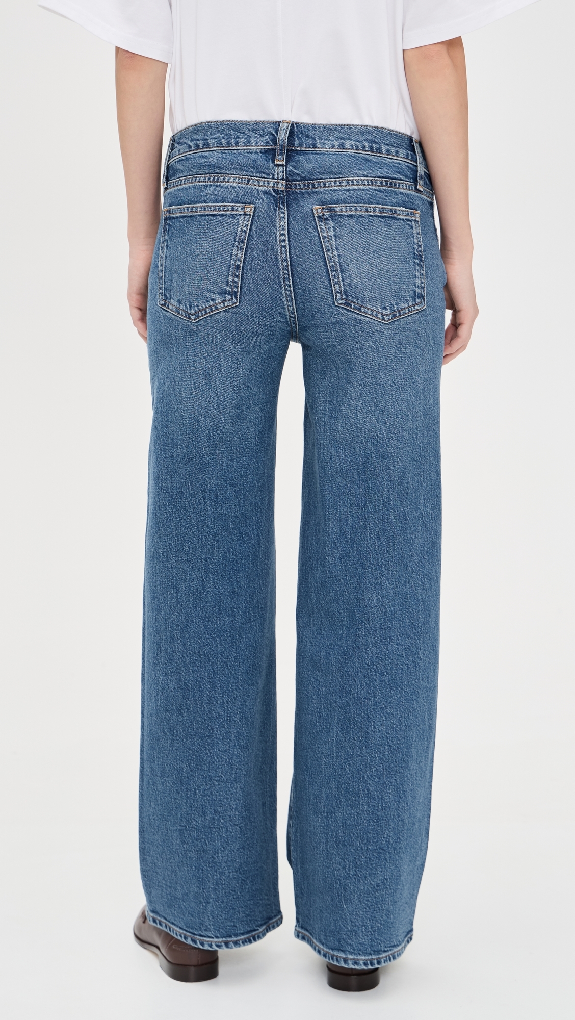 The Relaxed Wide Leg Maternity Jeans True Indigo