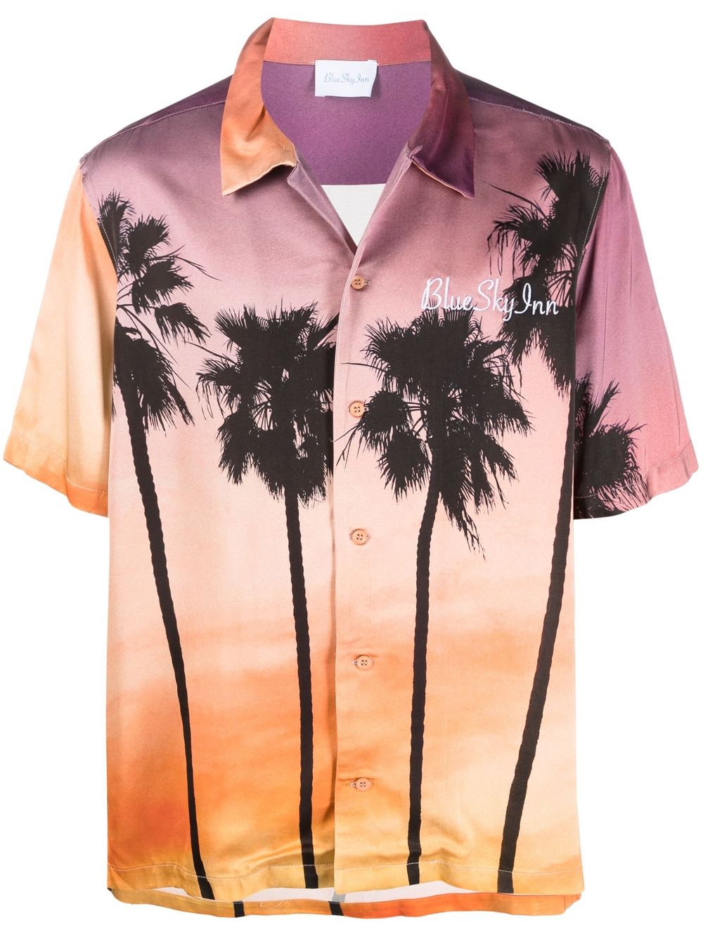 Sunset Palms short-sleeve shirt - Pink