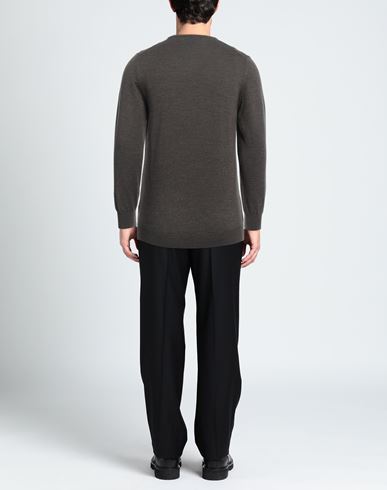 Man Sweater Brown Size 36 Virgin Wool
