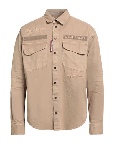 Man Shirt Sand Size 36 Cotton