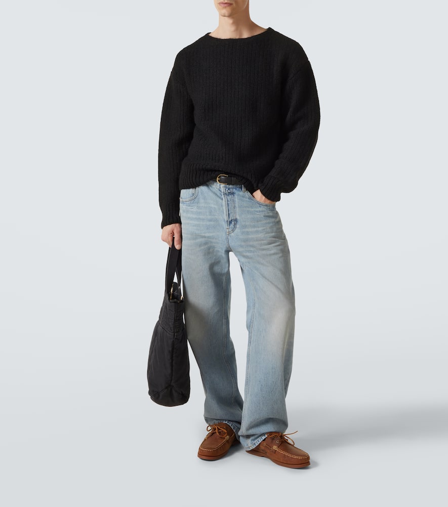 Logo wool and mohair-blend sweater