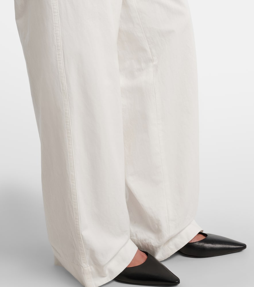 Fadry cotton gabardine wide-leg pants