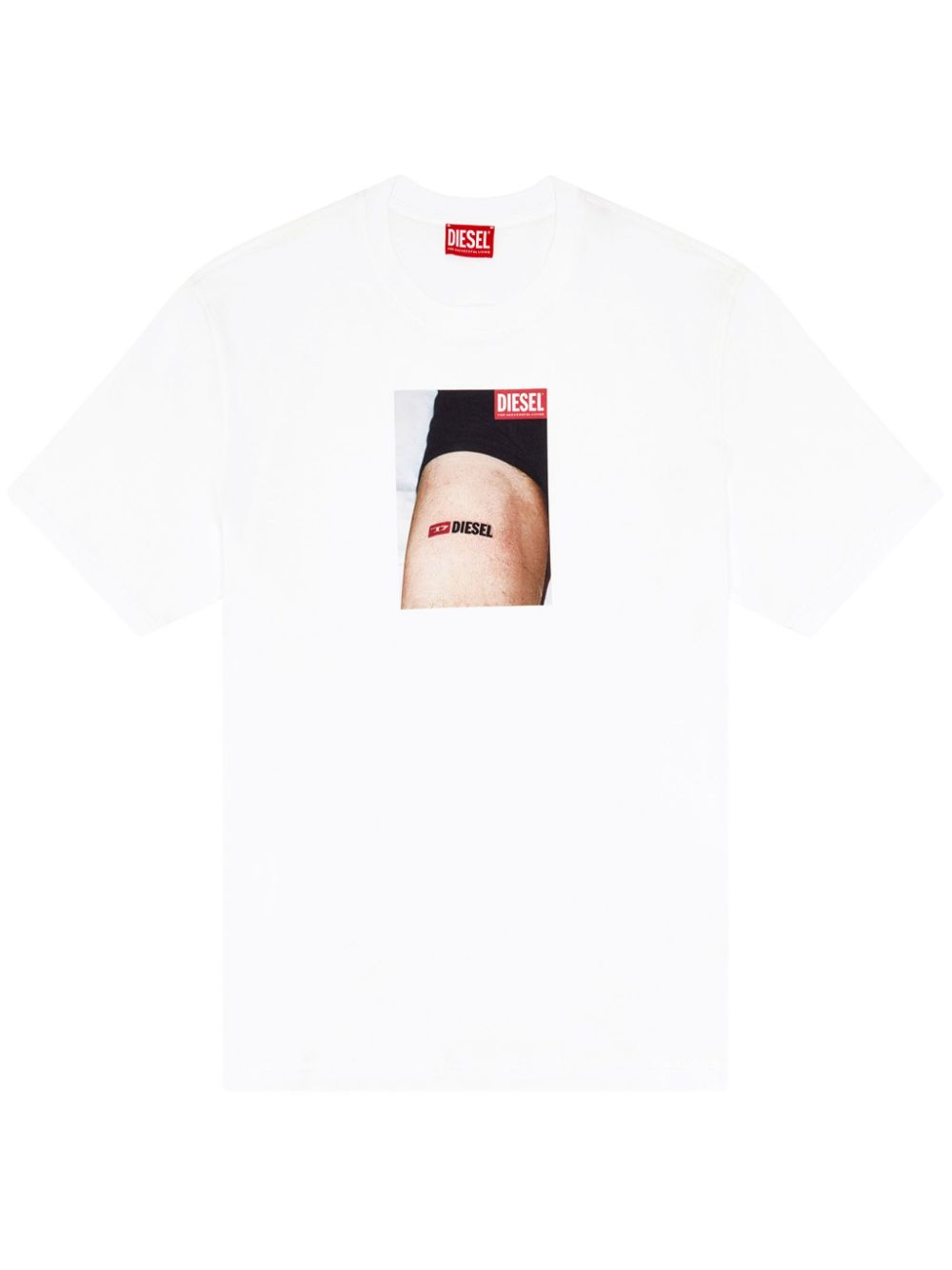 T-Adjust-K19 photograph-print T-shirt - White