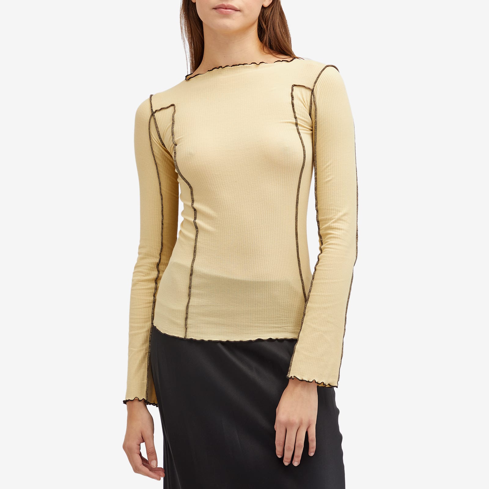 Women's Omato Long Sleeve Top in Hen Yellow