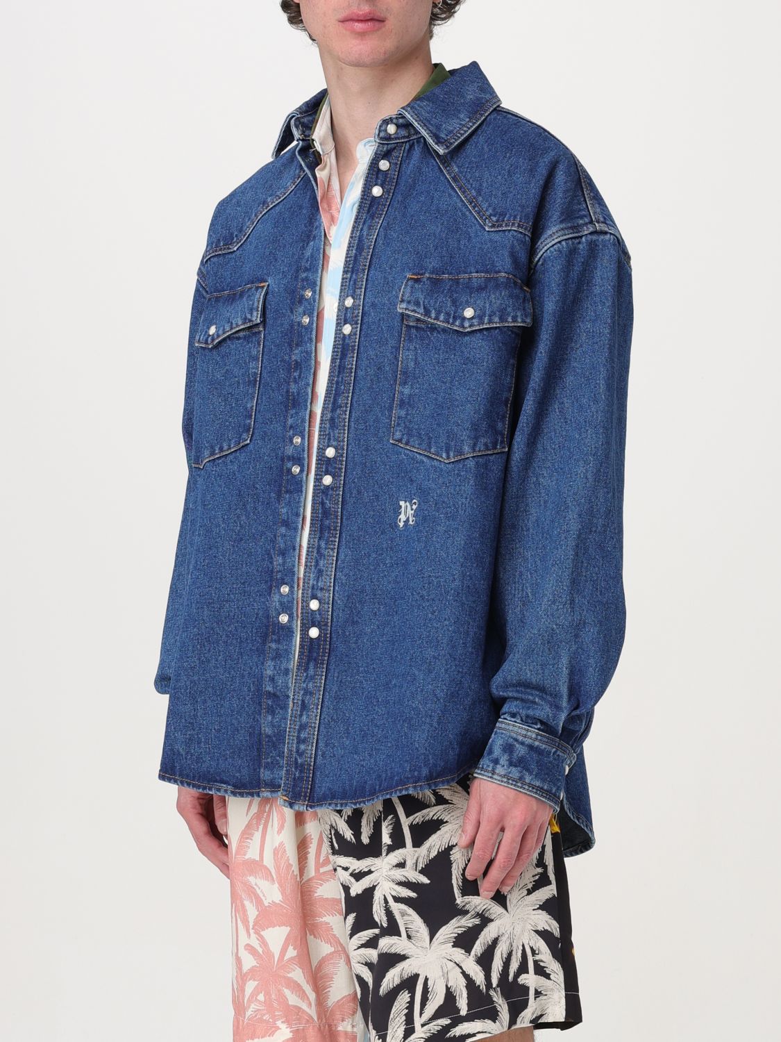 Shirt Men color Denim