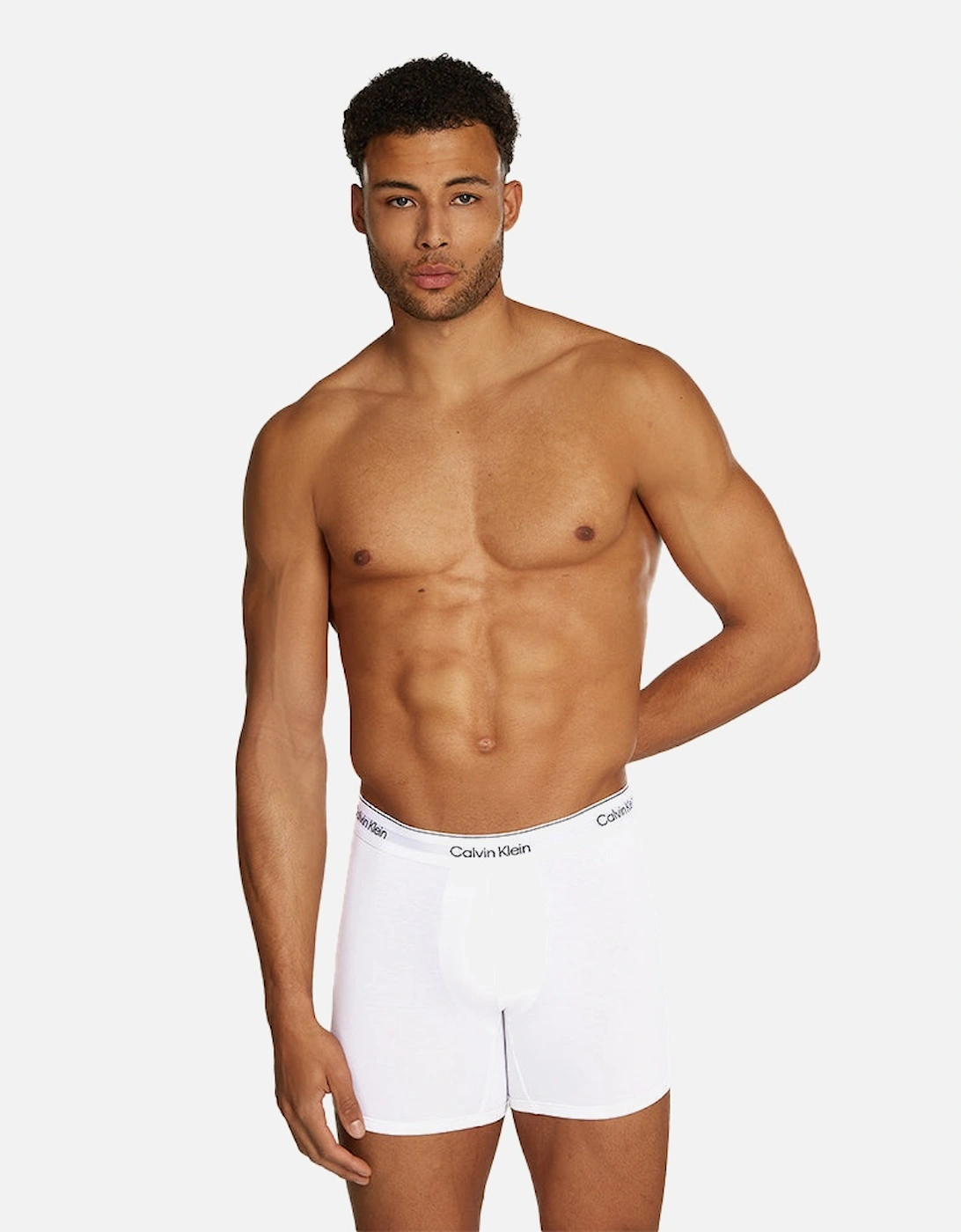 Calvin Klein Men's 3-Pack Modern Cotton Boxer Briefs, White - Size: 32/34/35