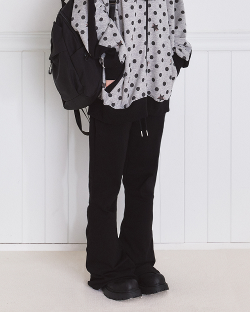 Essential Bootcut Sweatpants Black