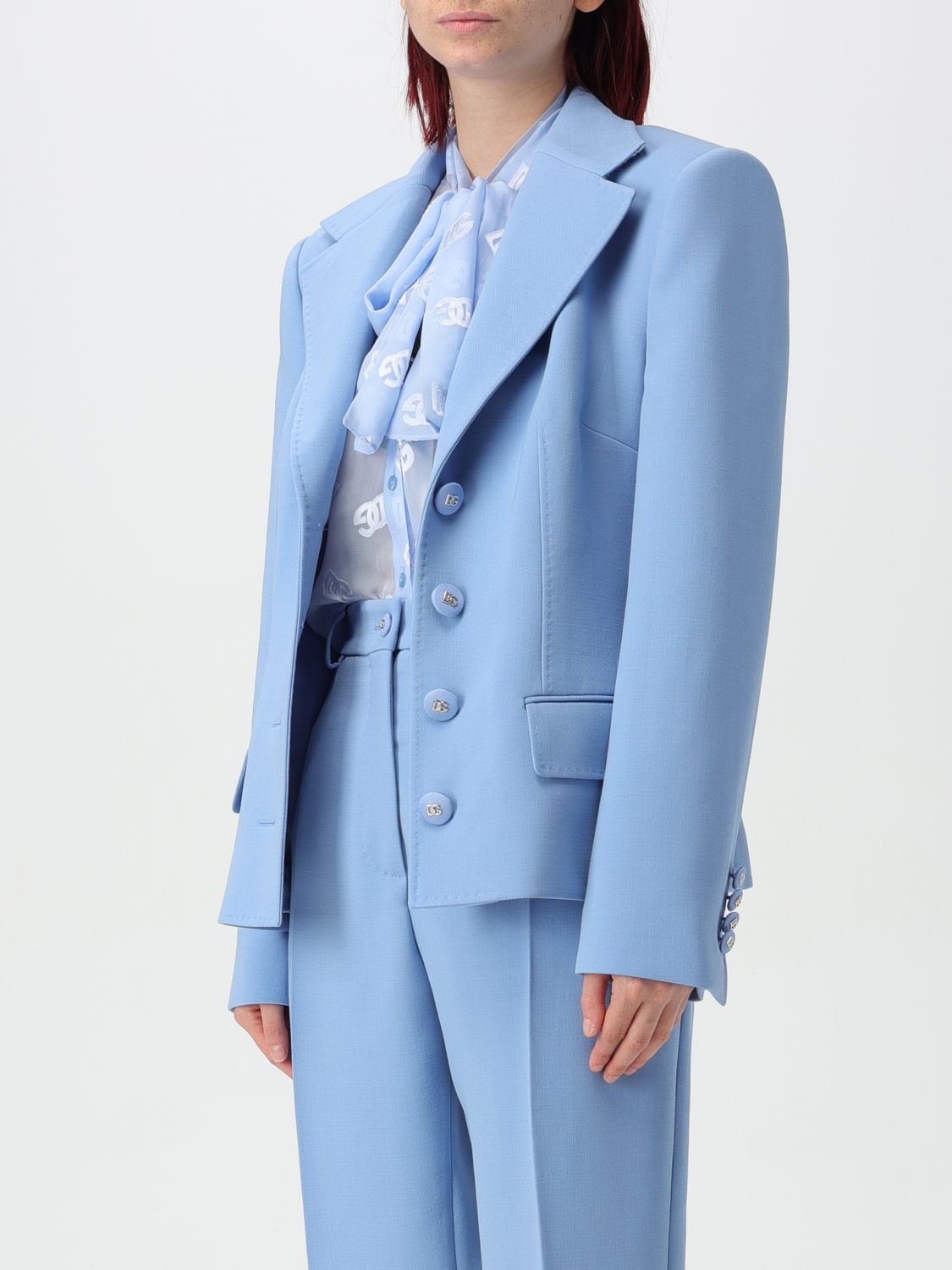 Fitted buttoned jacket - Blue