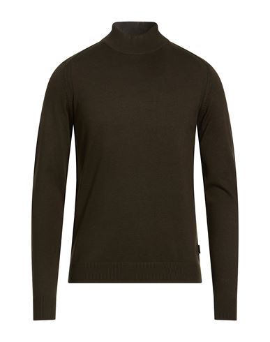 Man Turtleneck Military green Size M Viscose, Polyamide