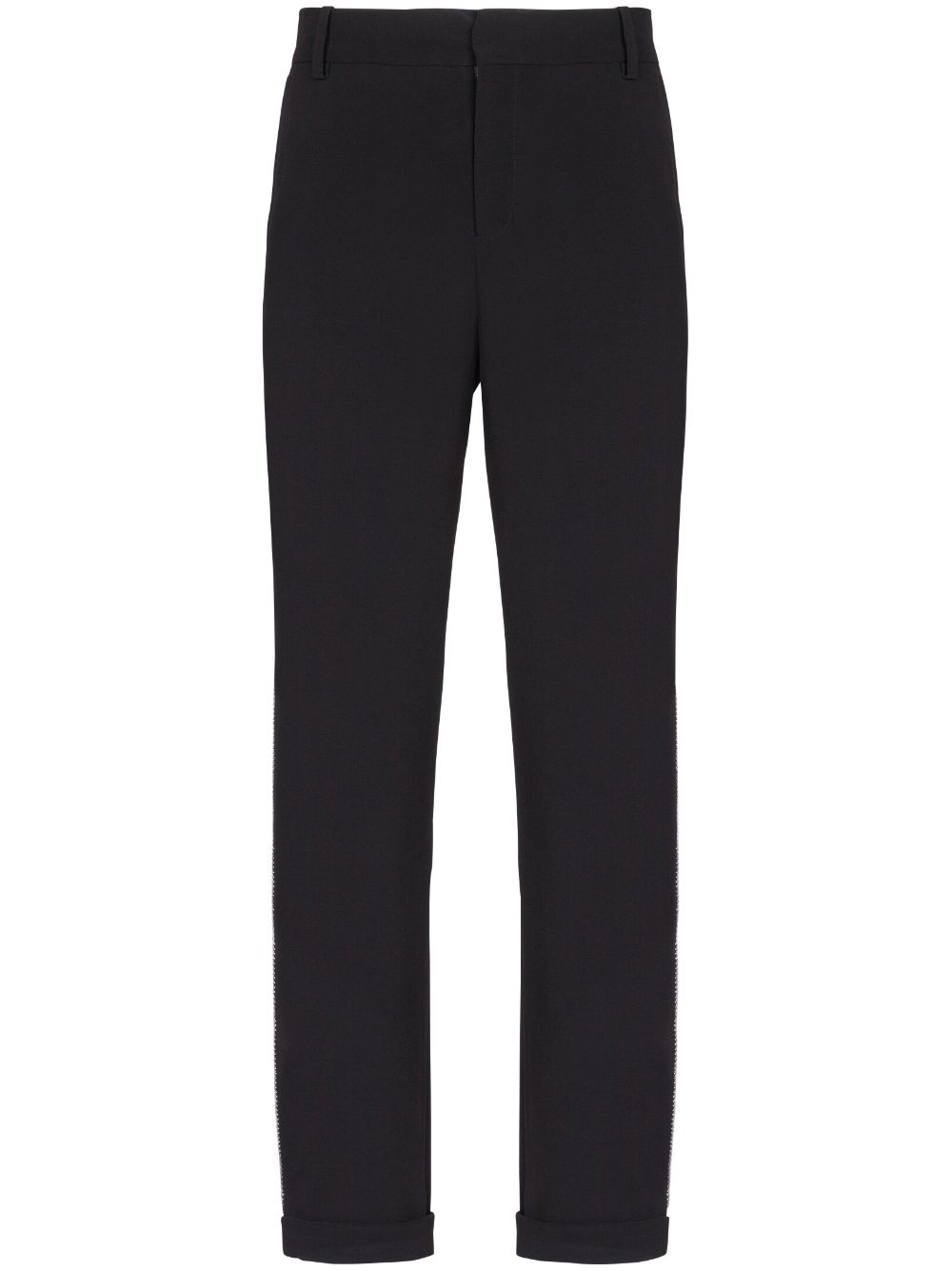 Crystal-embellished tailored trousers - Black