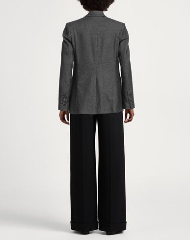 Woman Blazer Black Size 4 Wool, Cotton, Cashmere, Elastane