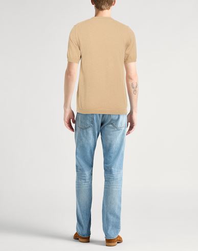Man Sweater Sand Size 40 Cotton, Polyamide
