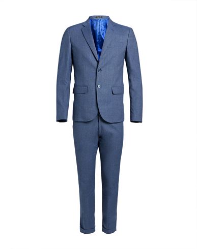 Man Suit Slate blue Size 46 Viscose, Polyester, Wool, Elastane