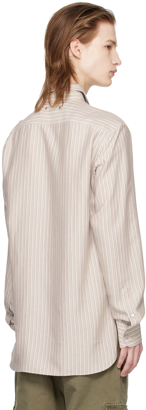 Golden Goose Purple & Gray Stripe Shirt