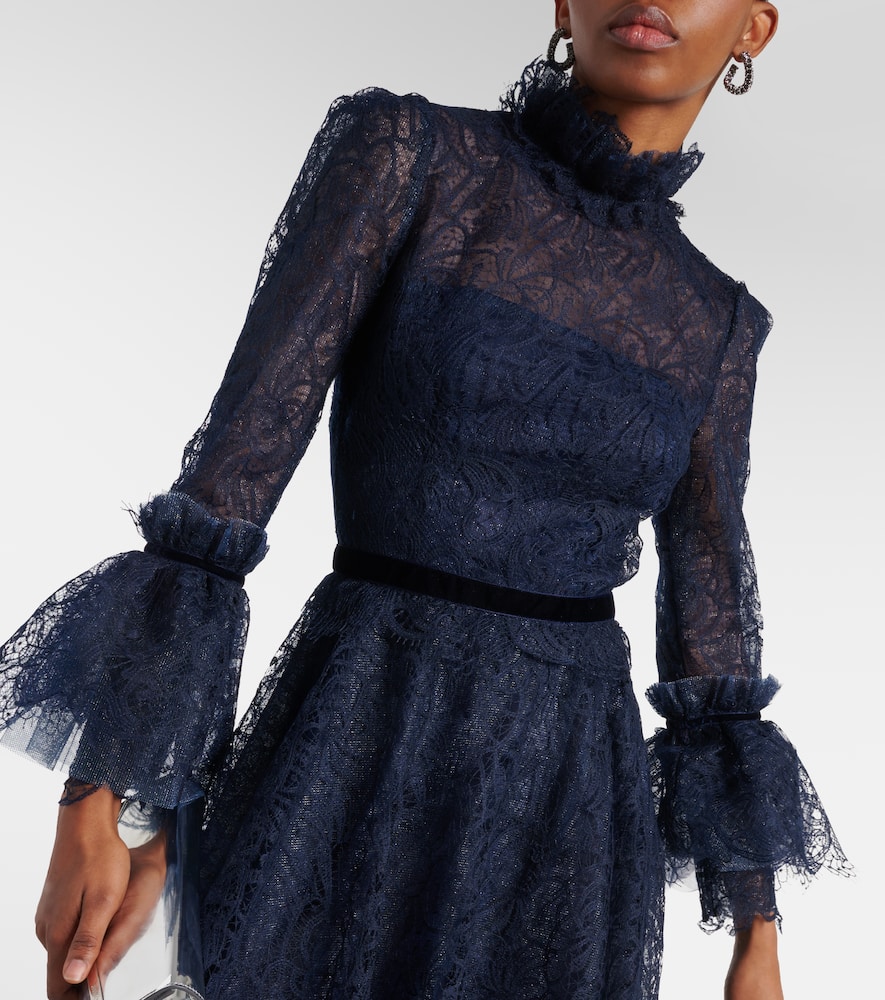 Ruched lace gown