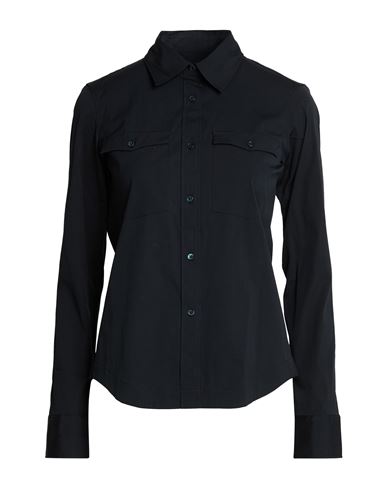 Woman Shirt Midnight blue Size 8 Cotton, Polyamide, Elastane