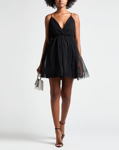 Woman Mini dress Black Size M Polyester