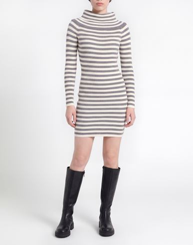 Woman Mini dress Grey Size M Viscose, Polyester, Polyamide
