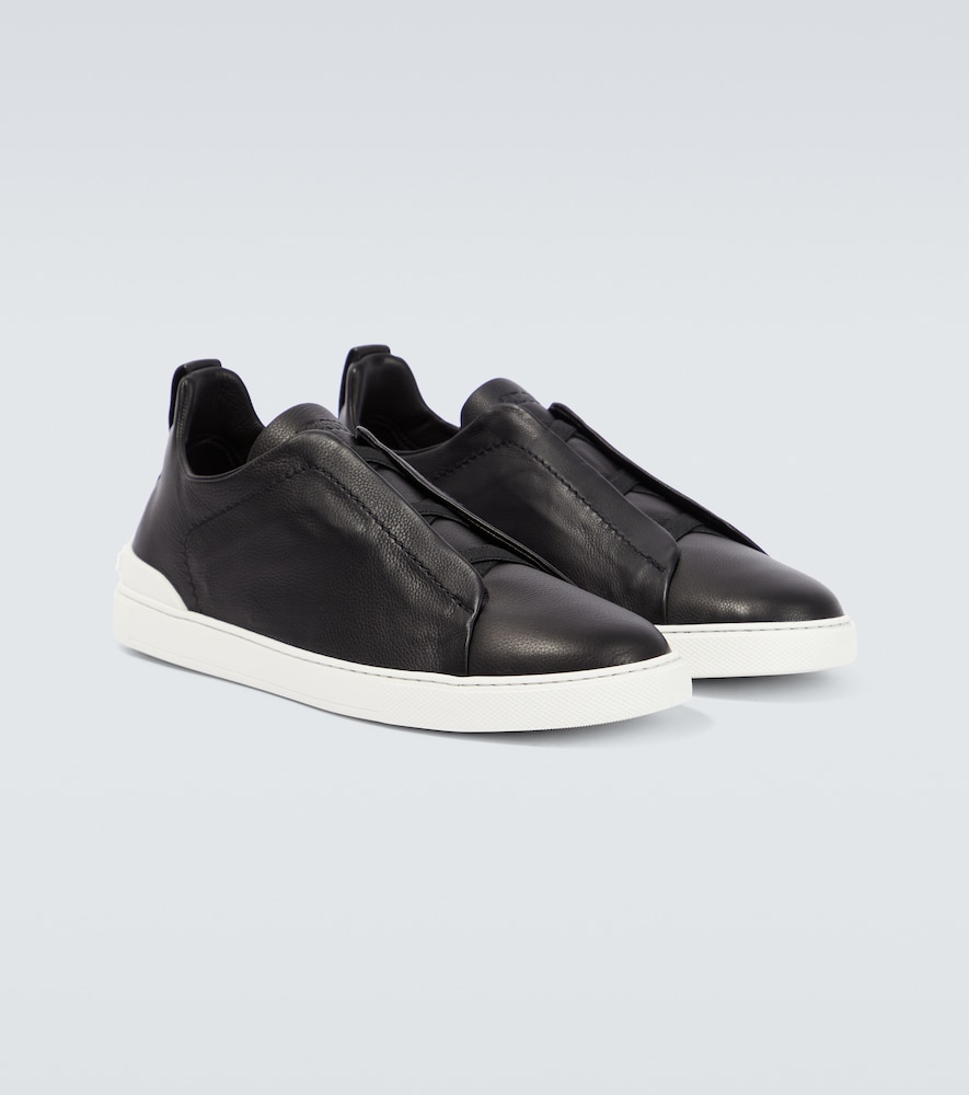 Triple Stitch leather sneakers