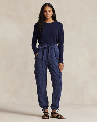 Woman Pants Navy blue
