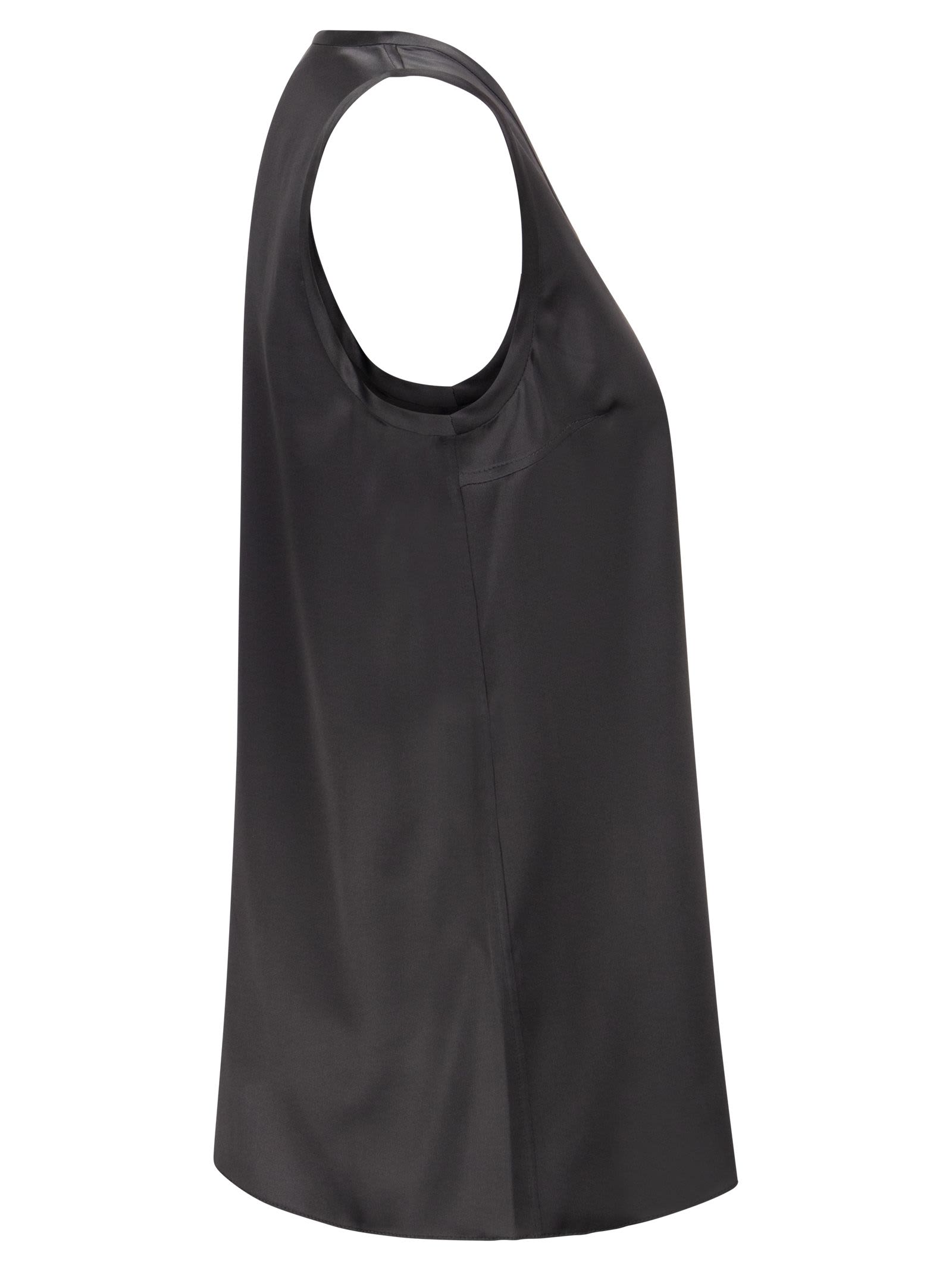 Stretch Silk Satin Top