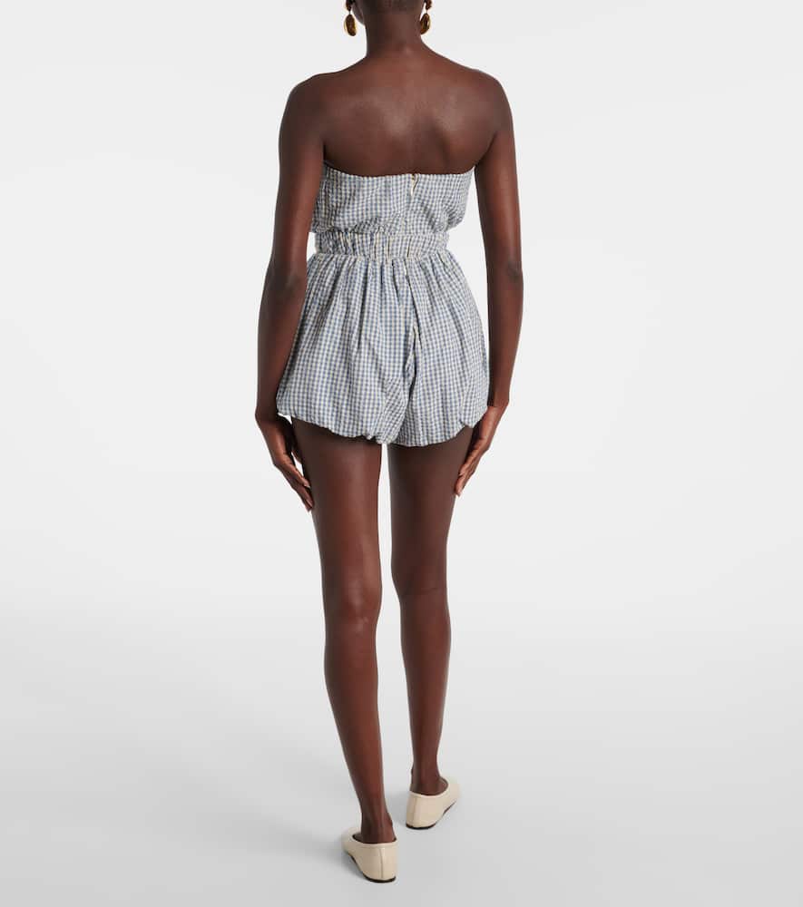 Aurelia gingham cotton shorts