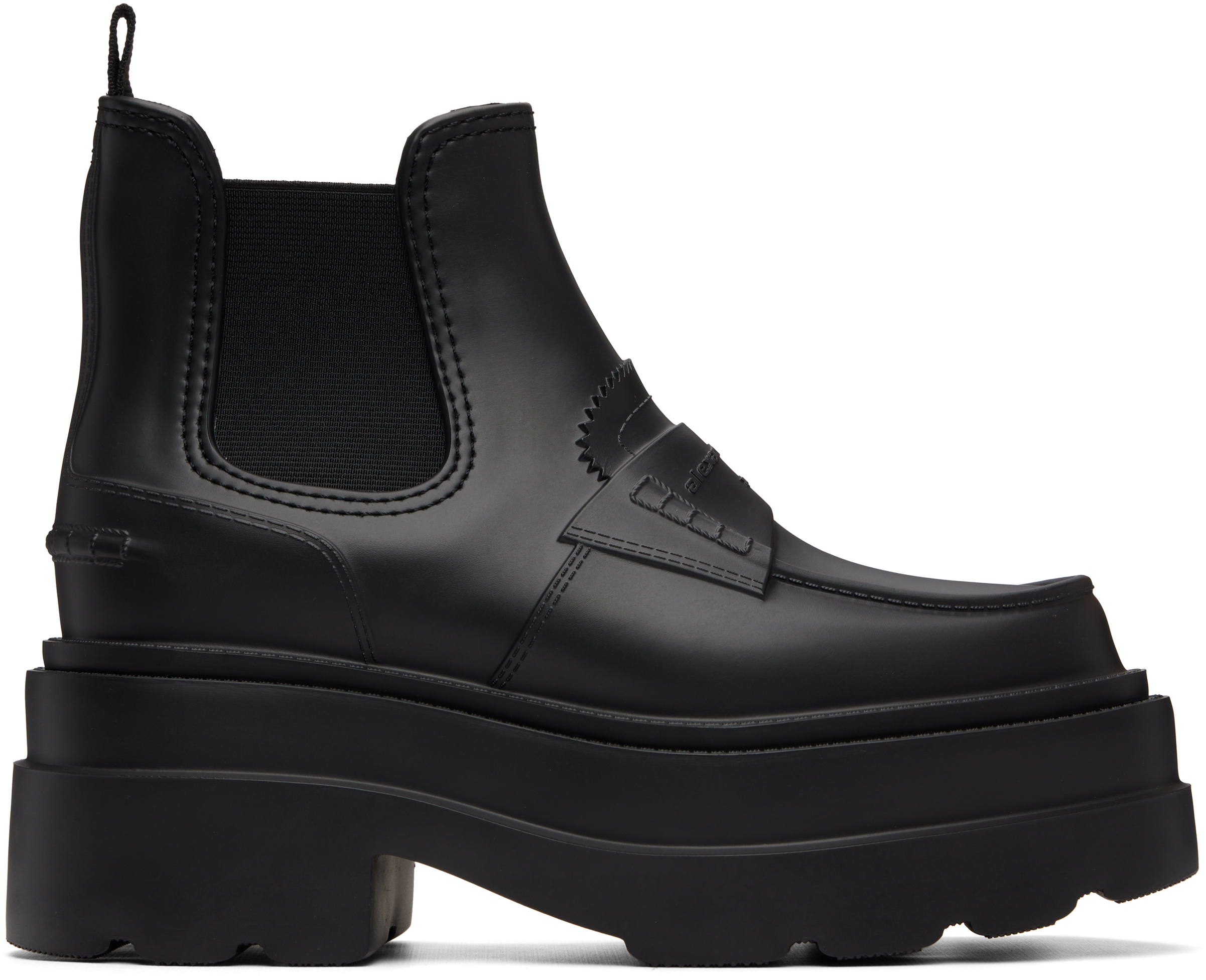 Black Carter Platform Rain Boots