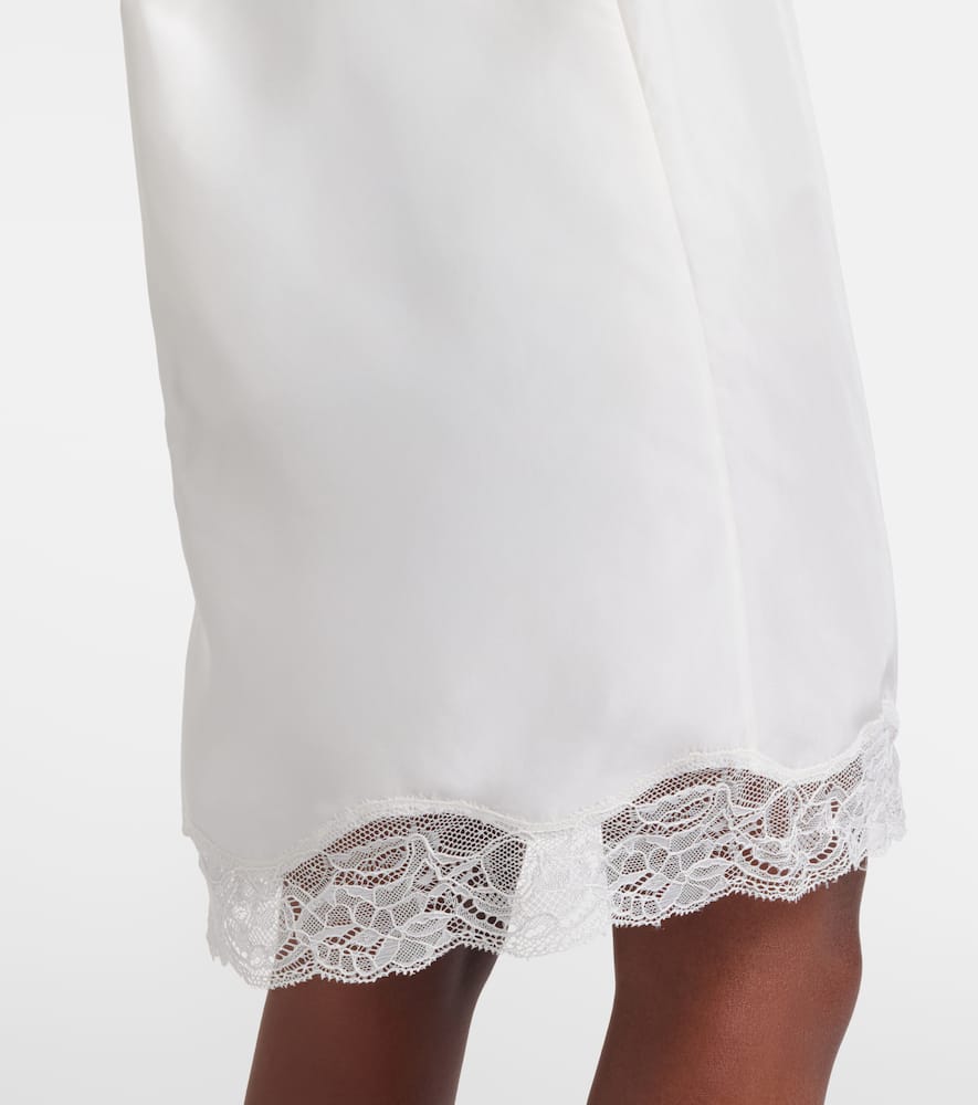 Playful Volumes silk midi skirt