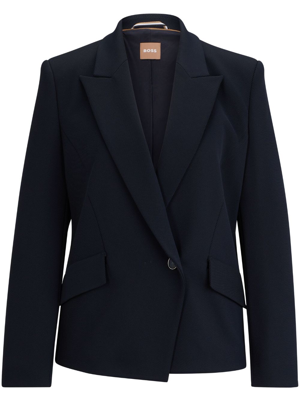 Single-breasted off-centre blazer - Blue